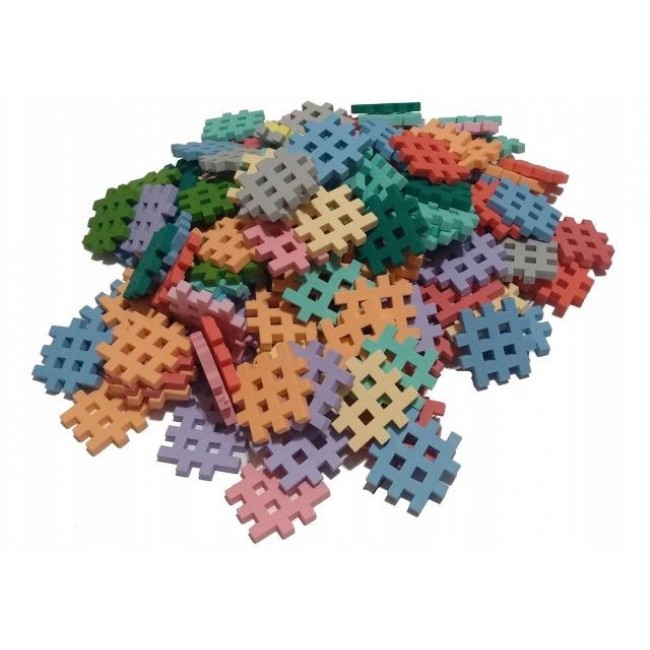 MARIOINEX Mini Waffle Building Blocks Pastel, 140 pieces