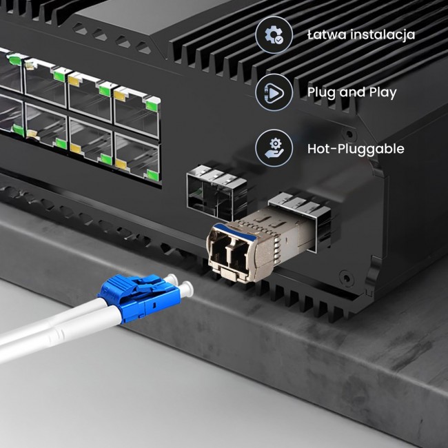Extralink SFP+ 10G 2-pack | Modu SFP+ | 10Gbps, LC/UPC, 1310nm, 2km, single mode, DOM (EX.35917) network transceiver module