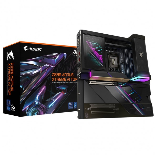 GIGABYTE Z890 AORUS XTREME AI TOP Motherboard - Supports Intel Core Ultra (Series 2) CPUs, 22+1+2 phases VRM, up to 9500MHz DDR5 (OC), PCIe 5.0 M.2, Wi-Fi 7, Thunderbolt 5 GIGABYTE Z890 AORUS XTREME AI TOP Motherboard - Supports Intel Core Ultra (Series 2) CPUs, 22+1+2 phases VRM, up to 9500MHz DDR5 (OC), PCIe 5.0 M.2, Wi-Fi 7, Thunderbolt 5
