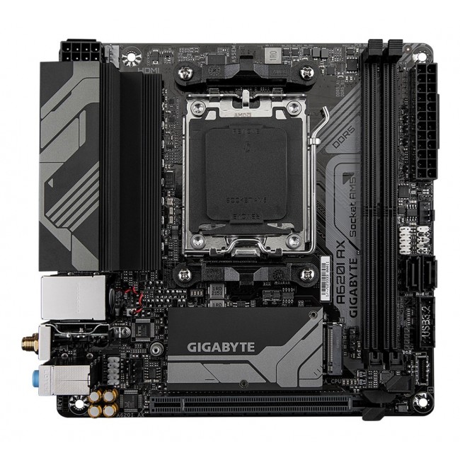 Gigabyte A620I AX 1.0 Processor family AMD Processor socket AM5 DDR5 DIMM Supported hard disk drive interfaces SATA, M.2 Number of SATA connectors 2 Gigabyte A620I AX 1.0 Processor family AMD Processor socket AM5 DDR5 DIMM Supported hard disk drive interfaces SATA, M.2 Number of SATA connectors 2