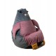 Sako sack pouffe Sowa grey-pink L 105 x 80 cm