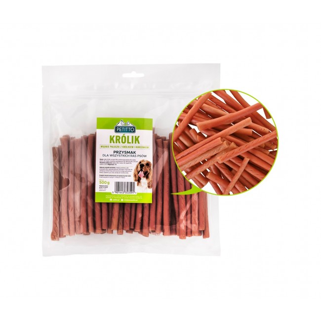 PETITTO Soft rabbit fingers - dog treat - 500g PETITTO Soft rabbit fingers - dog treat - 500g