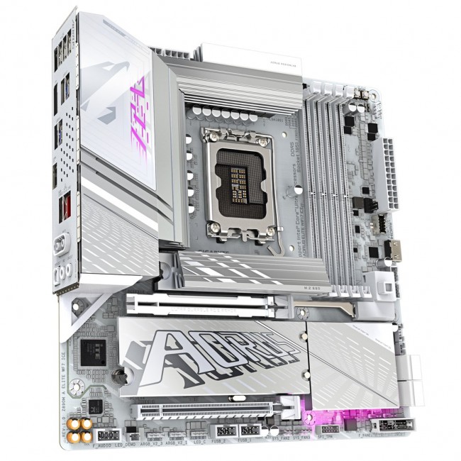 GIGABYTE Z890M AORUS ELITE WIFI7 ICE Motherboard - Supports Intel Core Ultra (Series 2) CPUs, 12+1+2 phases VRM, up to 8800MHz DDR5 (OC), 1xPCIe 5.0 + 2xPCIe 4.0, Wi-Fi 7, 2.5GbE LAN, USB 4 GIGABYTE Z890M AORUS ELITE WIFI7 ICE Motherboard - Supports Intel Core Ultra (Series 2) CPUs, 12+1+2 phases VRM, up to 8800MHz DDR5 (OC), 1xPCIe 5.0 + 2xPCIe 4.0, Wi-Fi 7, 2.5GbE LAN, USB 4