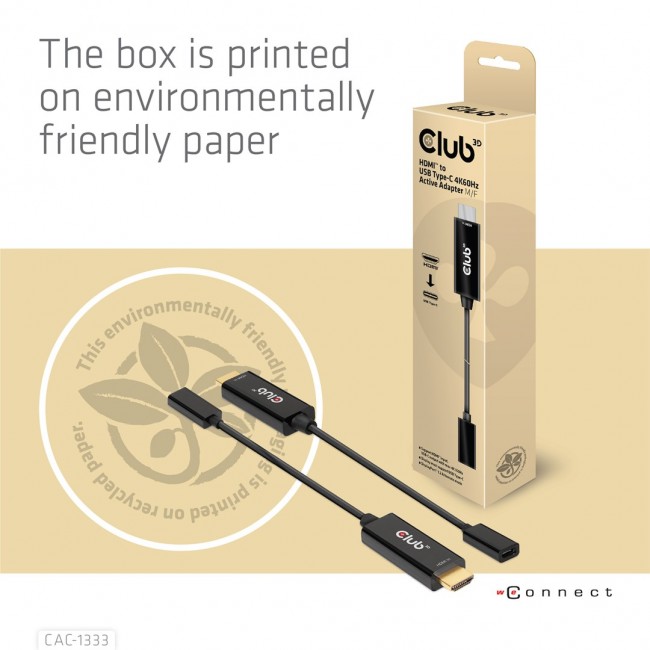 CLUB3D HDMI to USB Type-C 4K60Hz Active Adapter M/F