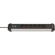 Brennenstuhl 1391030610 power extension 3 m 6 AC outlet(s) Indoor Black, Silver