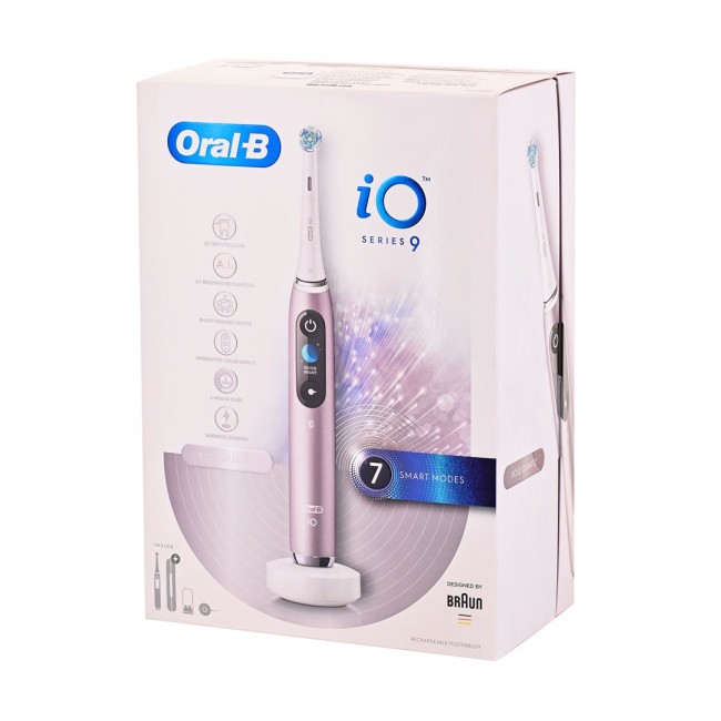 Braun iO Series 9 Rose Quartz electric toothbrush