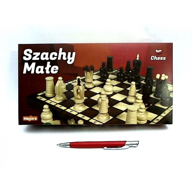 Szachy ma e drewniane 28cm 30018