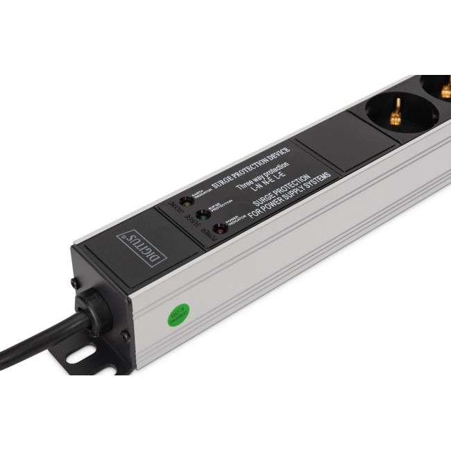 Digitus DN-95438 power distribution unit (PDU) 9 AC outlet(s) 1U Black, Silver Digitus DN-95438 power distribution unit (PDU) 9 AC outlet(s) 1U Black, Silver