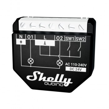Shelly Qubino WAVE 2PM Smart switch Black