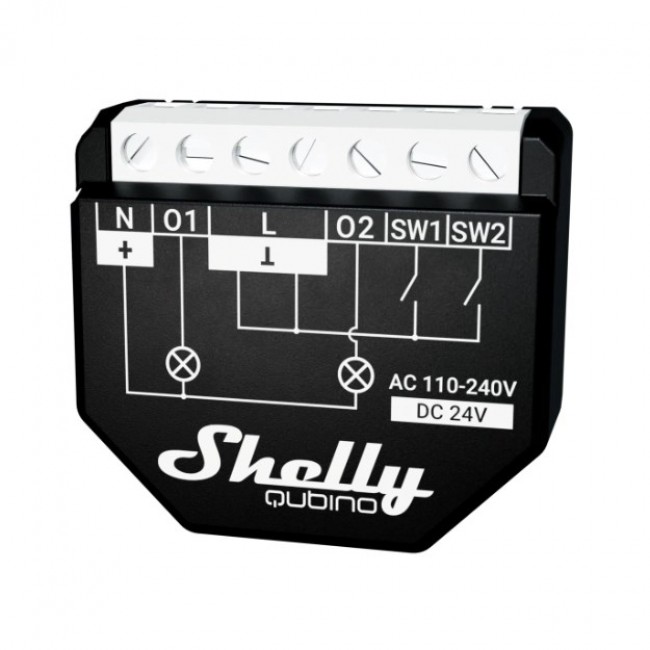 Shelly Qubino WAVE 2PM Smart switch Black