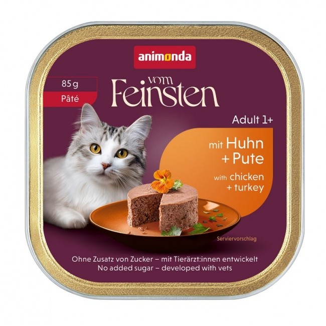 ANIMONDA Vom Feinsten Adult P t Chicken and turkey - wet cat food - 85g ANIMONDA Vom Feinsten Adult P t Chicken and turkey - wet cat food - 85g