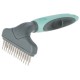 KERBL Double-row comb with rotating teeth for dog undercoat - 15x9 cm