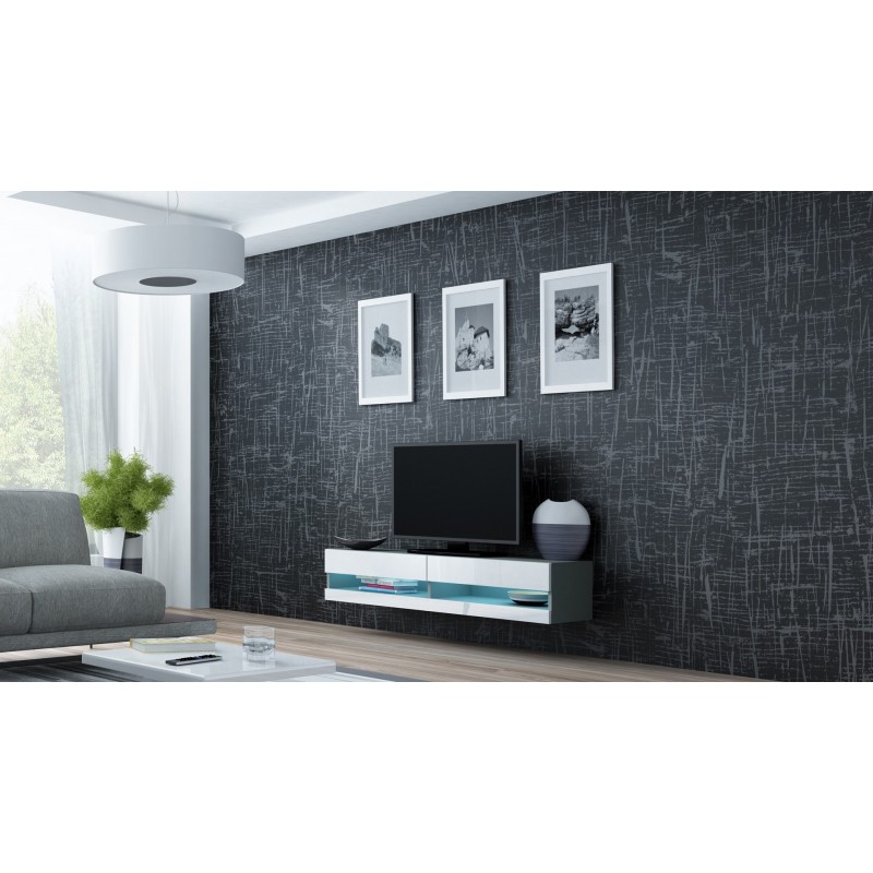 Cama TV stand VIGO NEW 30/140/40 grey/white gloss Cama TV stand VIGO NEW 30/140/40 grey/white gloss