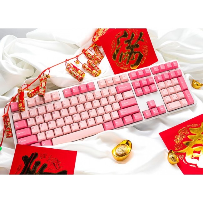 Ducky One 3 Gossamer Pink keyboard Gaming USB US English Pink, White