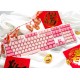 Ducky One 3 Gossamer Pink keyboard Gaming USB US English Pink, White