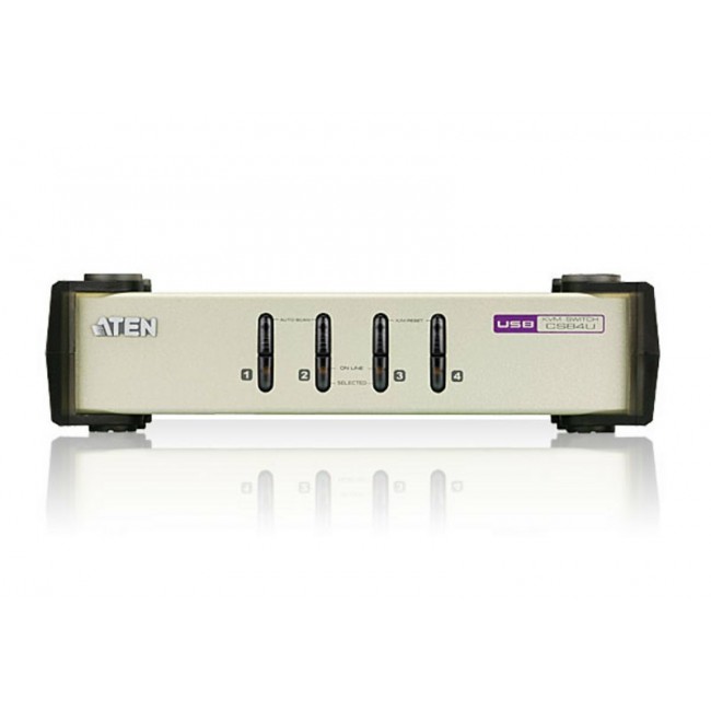 ATEN 4-Port USB - PS/2 VGA KVM Switch (KVM Cables included)