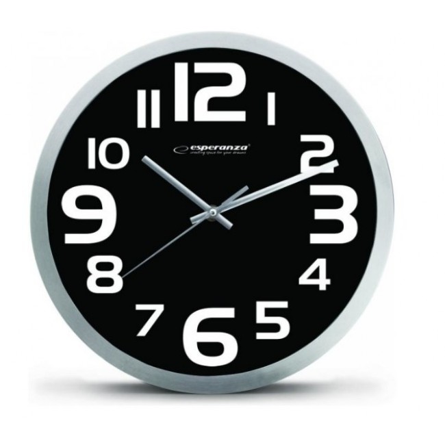 Esperanza EHC013K Wall Clock - Zurich - Black Quartz clock Oval Black, White Esperanza EHC013K Wall Clock - Zurich - Black Quartz clock Oval Black, White