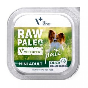 RAW PALEO P te Mini Adult Duck - wet dog food - 150g