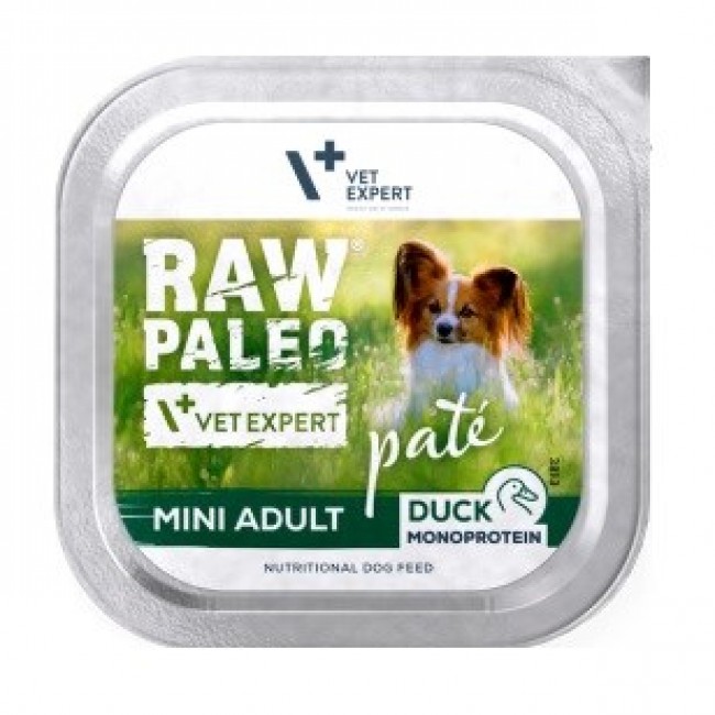 RAW PALEO P te Mini Adult Duck - wet dog food - 150g