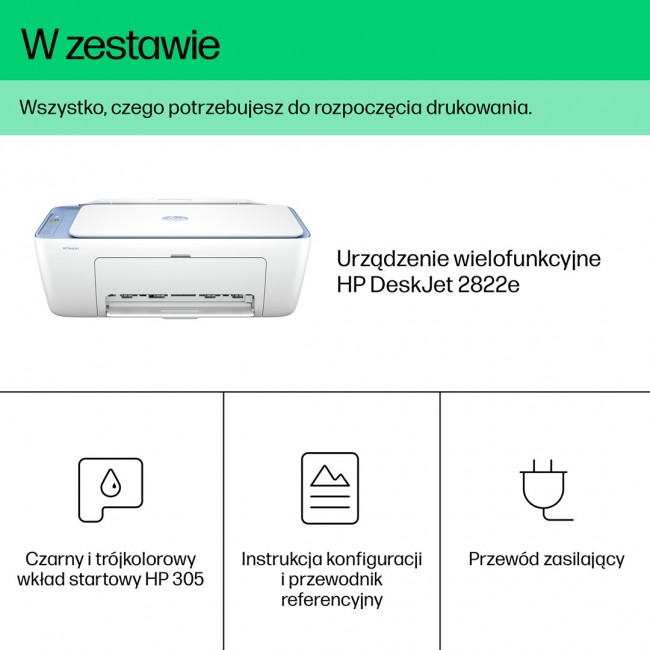 HP DeskJet 2822e Wireless All-in-One Color Printer, Copier, Scanner