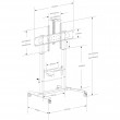 Techly ICA-TR230 multimedia cart/stand Black Flat panel Techly ICA-TR230 multimedia cart/stand Black Flat panel