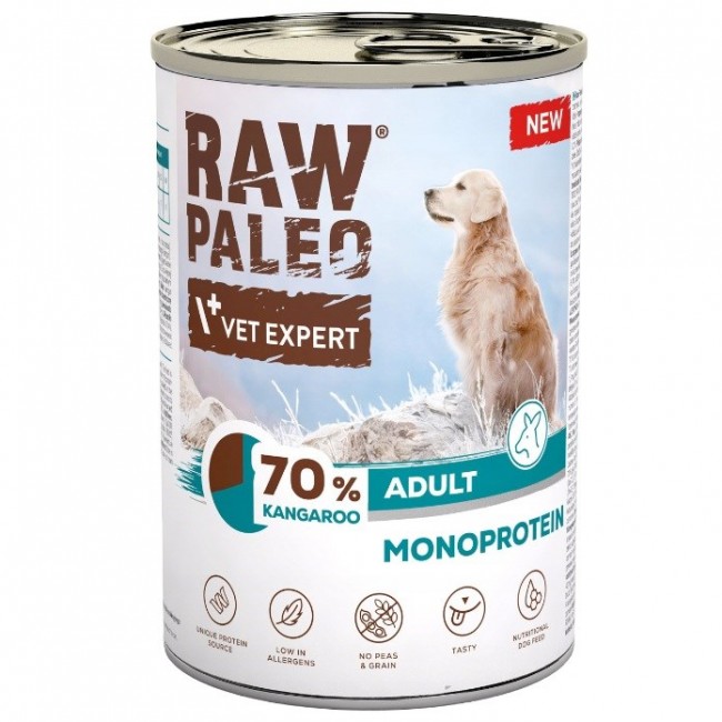 VETEXPERT Raw Paleo Kangaroo - wet dog food - 400g