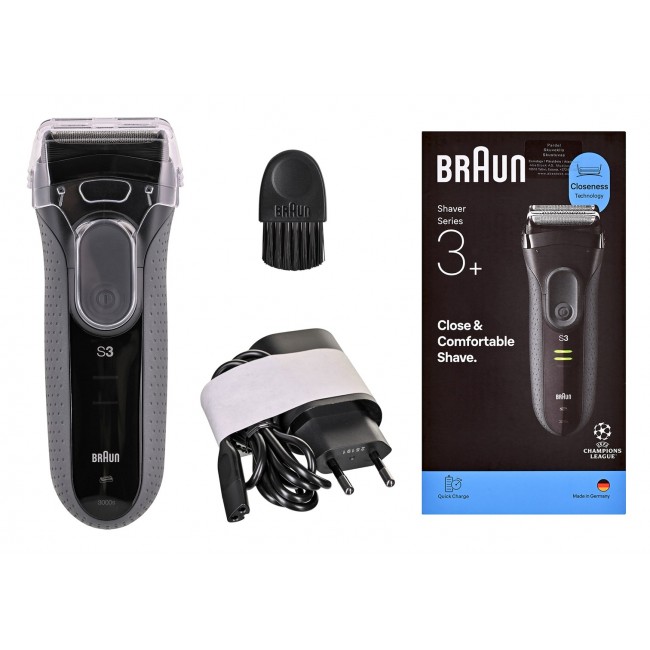 Braun Serie 3 3000S Foil shaver Grey Braun Serie 3 3000S Foil shaver Grey