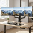 Maclean MC-811 Monitor Bracket Desk Mount Holder For 3 LCD LED Monitors USB 17'' - 27