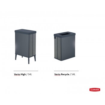 Curver Waste Bin Verto High 54L Pearl Gray