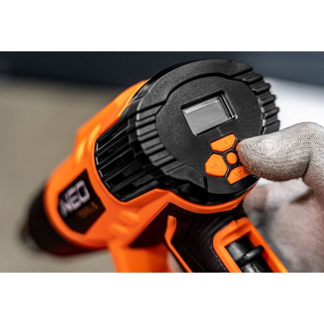 Heat gun 2000W, I: 50oC, II: 70-600oC,case, display Heat gun 2000W, I: 50oC, II: 70-600oC,case, display