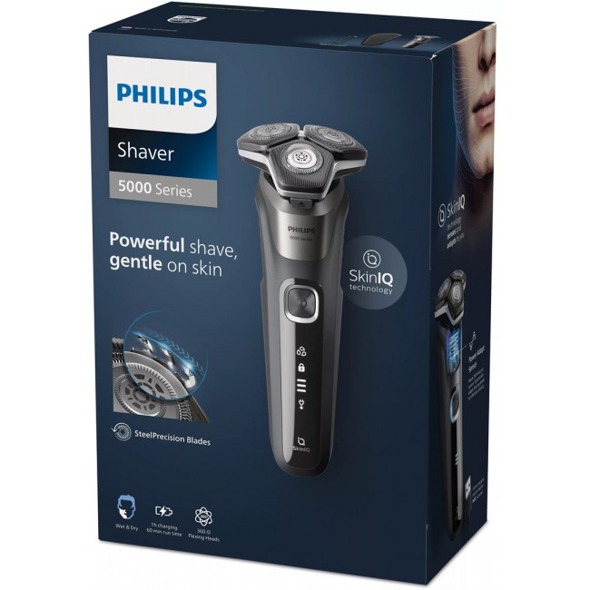 Philips SHAVER Series 5000 S5887/30 men's shaver Rotation shaver Trimmer Black, Grey