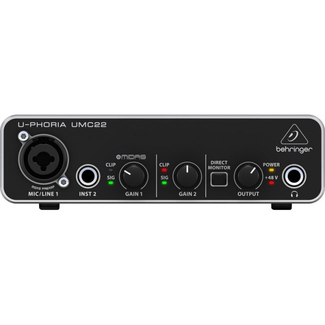 Behringer UMC22 supplementary music equipment Concert/Studio Pre-amp