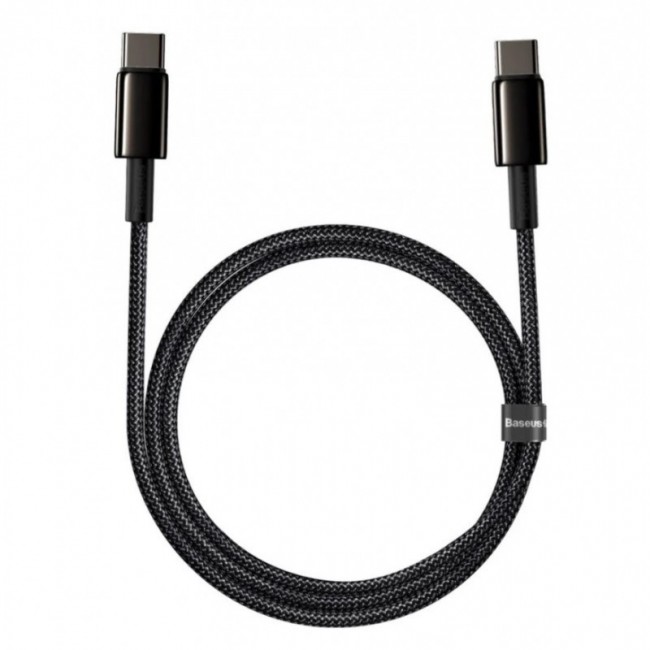 Baseus CATWJ-01 USB cable 1 m USB C 100 W Black Baseus CATWJ-01 USB cable 1 m USB C 100 W Black