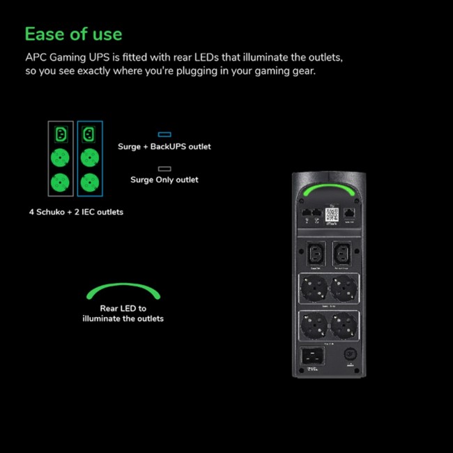APC Back-UPS Pro BGM2200B-GR - 2200VA/1320W, 4x Schuko & 2x C13 outlets, 3x USB charger, USB dataport