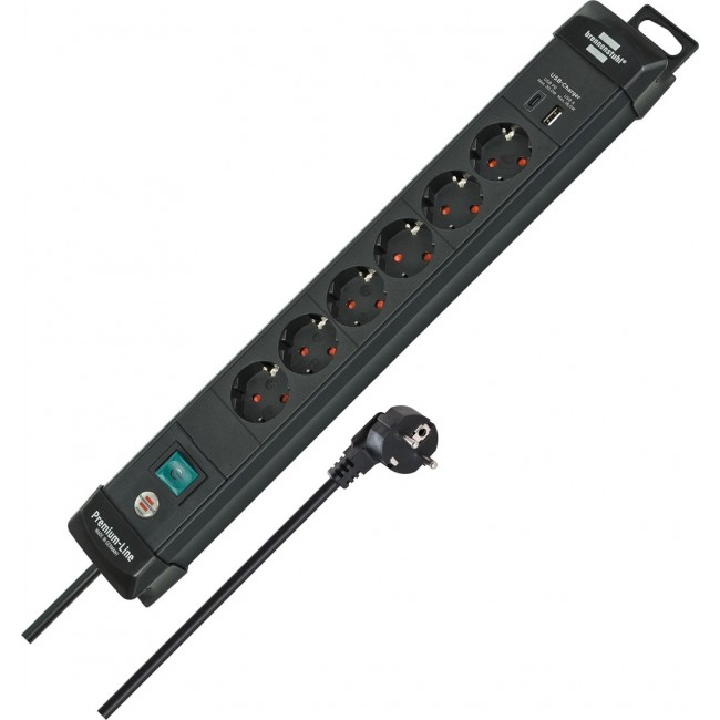 Brennenstuhl 1951160608 power extension 3 m 6 AC outlet(s) Indoor Black Brennenstuhl 1951160608 power extension 3 m 6 AC outlet(s) Indoor Black