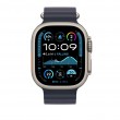 Apple 49mm Navy Ocean Band Extension - Natural Titanium Finish
