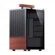 Jonsbo T6 PC Case, Mini-Tower, Mini-ITX, Tempered Glass, Wood, black