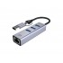 Conceptronic ABBY25G USB-C to Gigabit Network Adapter with 3-Port USB Hub