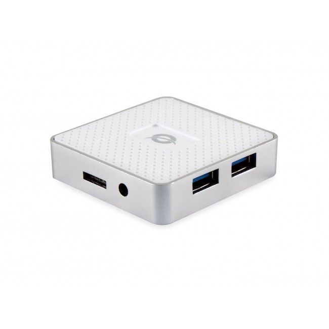 Conceptronic HUBBIES03W interface hub USB 3.2 Gen 1 (3.1 Gen 1) Micro-B 5000 Mbit/s White