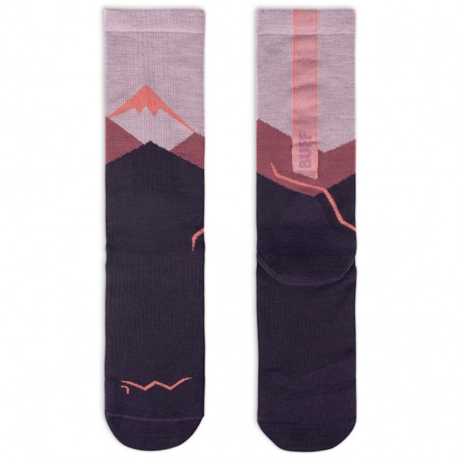 BUFF Merino Lightweight Crew Sock LWC1 Socks, Pink L