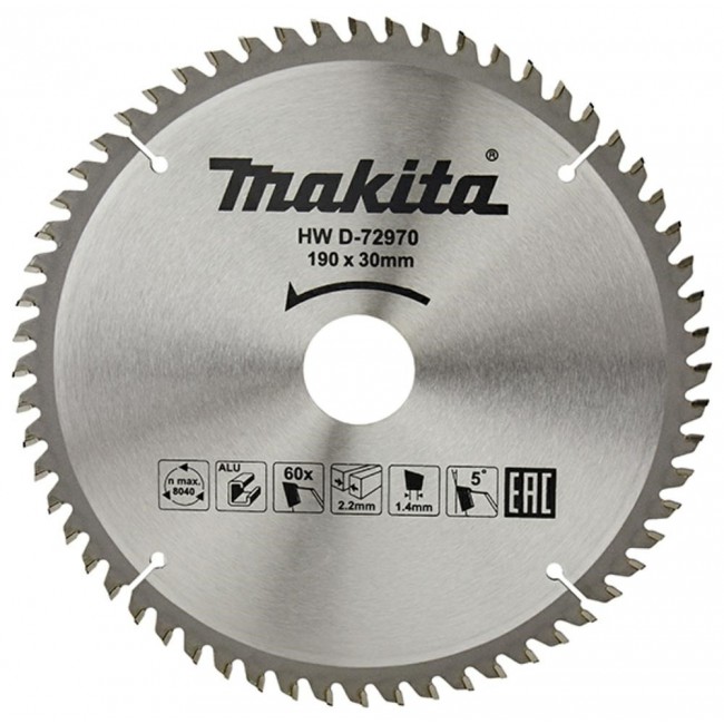 MAKITA CIRCULAR SAW BLADE 190x30x 60Z ECONOM FOR ALUMINIUM MAKITA CIRCULAR SAW BLADE 190x30x 60Z ECONOM FOR ALUMINIUM