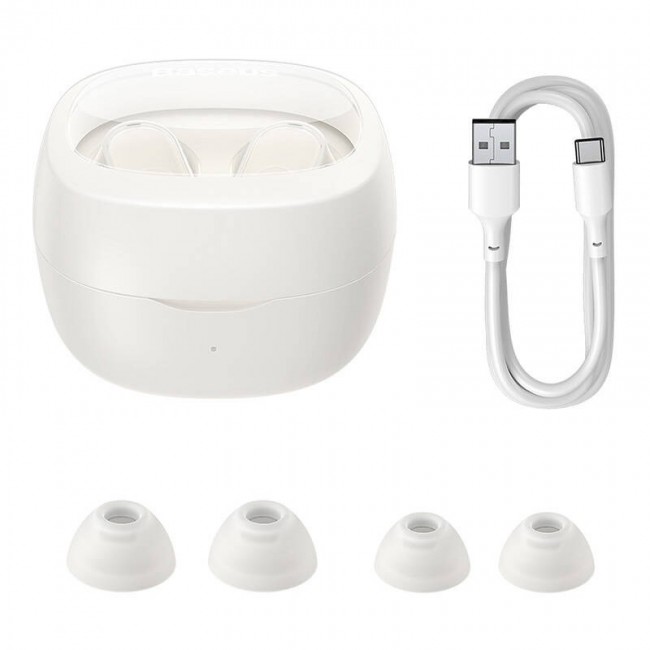Baseus Bowie WM02 wireless headphones (white) Baseus Bowie WM02 wireless headphones (white)