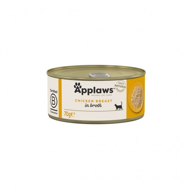 APPLAWS Chicken Breast in Broth - wet cat food - 6x70g