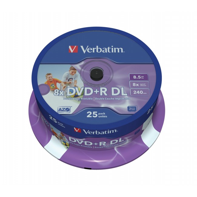 Verbatim 43667 blank DVD 8.5 GB DVD+R DL 25 pc(s) Verbatim 43667 blank DVD 8.5 GB DVD+R DL 25 pc(s)