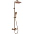 Rain shower with thermostatic bathtub faucet