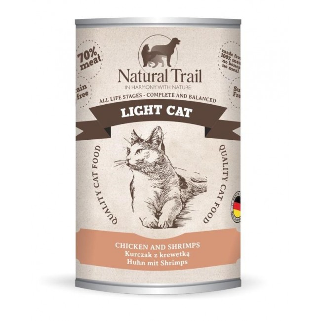 NATURAL TRAIL Light Cat Chicken with shrimp - wet cat food - 400g NATURAL TRAIL Light Cat Chicken with shrimp - wet cat food - 400g