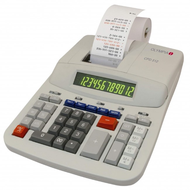 Olympia CPD 512 calculator Desktop Printing White