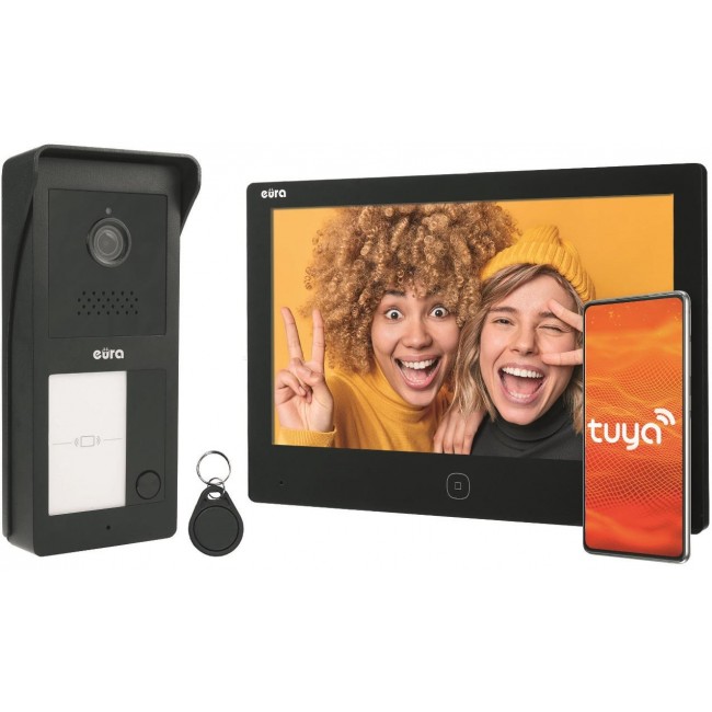 Video Door Phone EURA VDP-49A3-2TY black Tuya