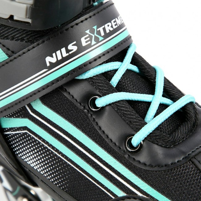 NILS EXTREME NH18190 2IN1 SKATES BLACK/BLUE SIZE. M (34-38)) WITH INTERCHANGEABLE HOCKEY SKATES