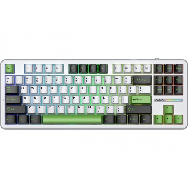AULA Gasket F87 Thunder Black GrayWoodV3 RGB Keyboard
